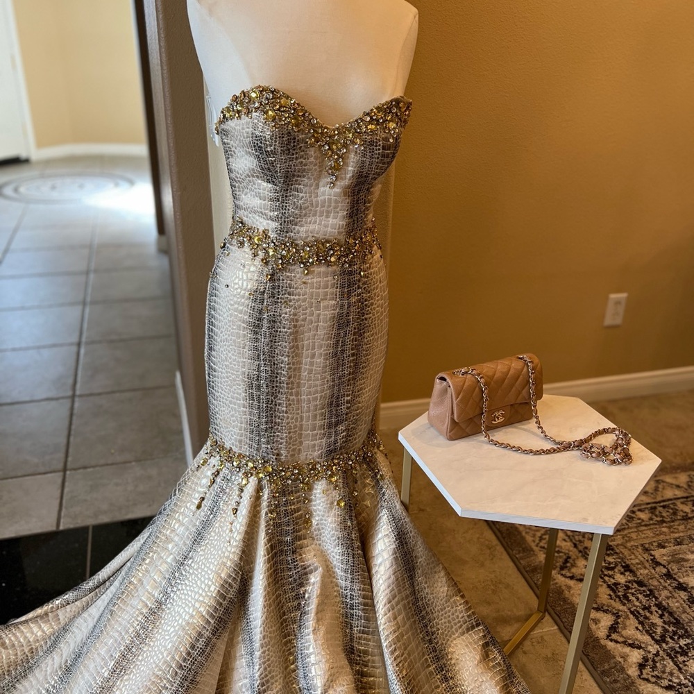 Jovani mermaid rhinestones dress